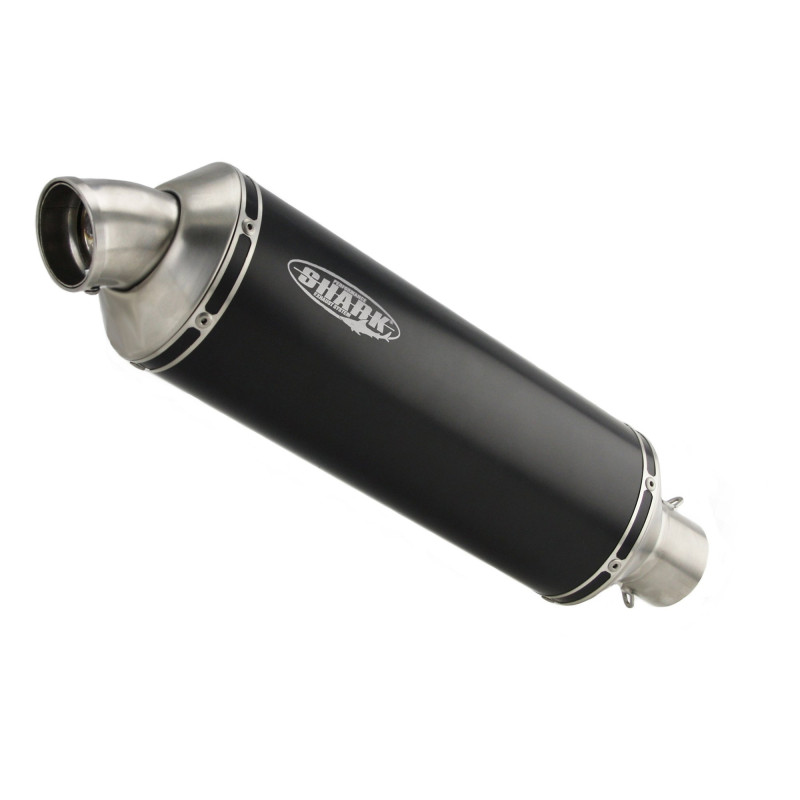 Shark Exhaust Trophy | Black/Silver | Yamaha Tenere 700