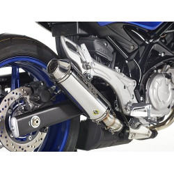 BOS Uitlaat Midget | Zilver | Suzuki 650 SFV Gladius