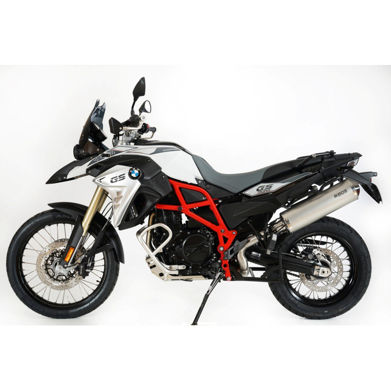 BOS Uitlaat Oval 120 | Zilver | BMW F650GS/F700GS/F800GS & Honda CB400F