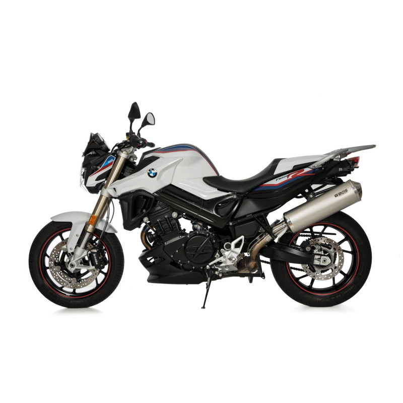 BOS Uitlaat Oval 120 | Zilver | BMW F800GT/F800R
