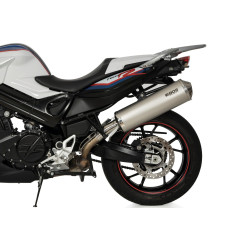BOS Uitlaat Oval 120 | Zilver | BMW F800GT/F800R