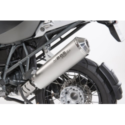BOS Exhaust Oval 120 | Silver | BMW R1200GS