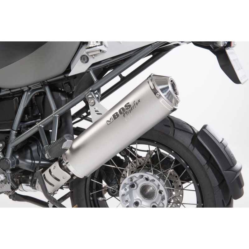 BOS Exhaust Oval 120 | Silver | BMW R1200GS