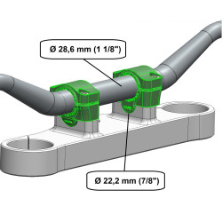Voigt-MT Conversiekit naar Fat-bar U20A 20mm | Kawasaki KLR650