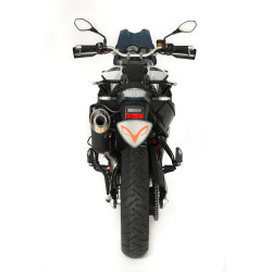 BOS Uitlaat Oval 120 Black Edition | Zwart | BMW F650GS/F700GS/F800GS & Honda CB400F