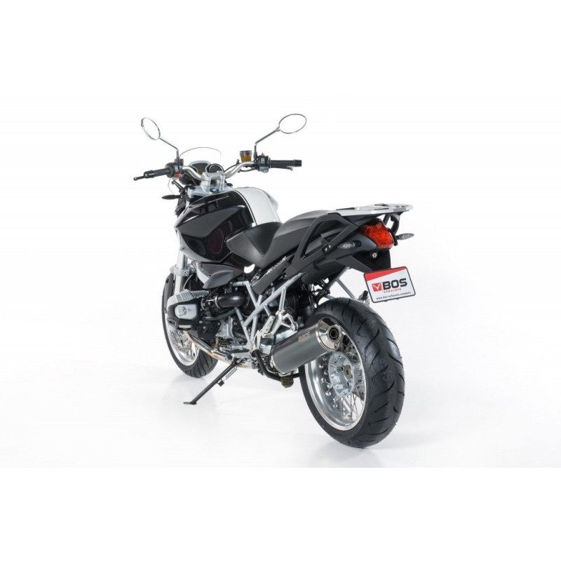 BOS Exhaust Oval 120 Black Edition | Black | BMW R1200R