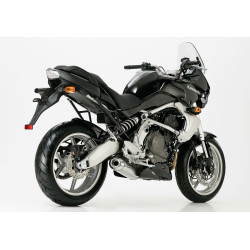 Hurric Uitlaat Rac1 | Glans zilver | Kawasaki ER-6f/ER-6n & Versys 650