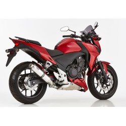 Hurric Uitlaat Supersport | Glans zilver | Honda CB500F/CB500X/CBR500R