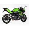 Hurric Uitlaat Supersport | Glans zilver | Kawasaki Ninja 400 & Z400