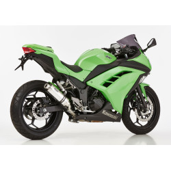 Hurric Uitlaat Supersport | Glans zilver | Kawasaki Ninja 300 & Z300