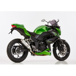 Hurric Uitlaat Supersport | Glans zilver | Kawasaki Ninja 300 & Z300