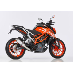 Hurric Uitlaat Supersport | Glans zilver | Husqvarna 125/401 Svartpilen & 401 Vitpilen & KTM 125/250/390 Duke & 125/390 RC