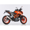 Hurric Uitlaat Supersport | Glans zilver | Husqvarna 125/401 Svartpilen & 401 Vitpilen & KTM 125/250/390 Duke & 125/390 RC