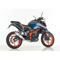 Hurric Uitlaat Supersport | Zilver | Husqvarna 125 Svartpilen/Vitpilen & KTM 125 Duke
