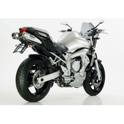 Hurric Uitlaten Rac1 | Glans zilver | Yamaha FZ6 Fazer S2 & FZ6/Fazer/S2