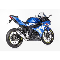 Hurric UItlaatsysteem Supersport | Glans zilver | Suzuki GSX-R125/GSX-S125