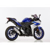 Hurric Uitlaat Supersport | Glans zilver | Yamaha MT03 & YZF R3