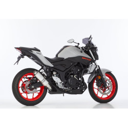 Hurric Uitlaat Supersport | Glans zilver | Yamaha MT03 & YZF R3