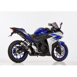 Hurric Uitlaat Supersport | Zwart | Yamaha MT03 & YZF R3