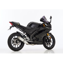 Hurric UItlaatsysteem Supersport | Glans zilver | Yamaha MT125 & YZF R125