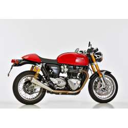Shark Uitlaat Retro | Zilver | Triumph Speed Twin 1200 & Thruxton/R