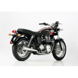 Shark Uitlaat + Katalysator Retro | Zilver | Triumph Bonneville 865 T100