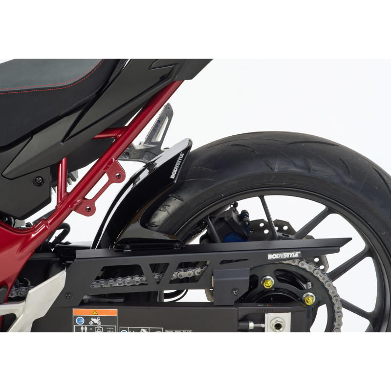 Bodystyle Hugger Achterzijde + Kettingbeschermer (alu) | Zwart | Honda CB1000 Hornet