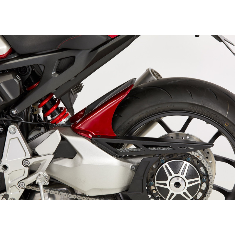 Bodystyle Hugger Achterzijde + Kettingbeschermer (alu) | Rood/Zwart | Honda CB1000R