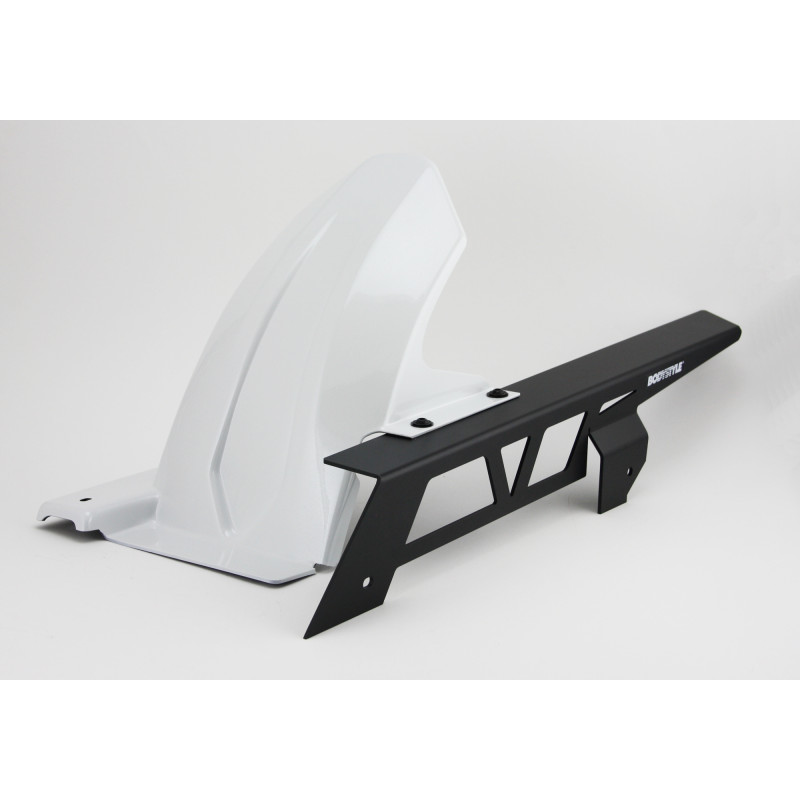 Bodystyle Hugger Achterzijde + Kettingbeschermer (alu) | Wit | Honda CB750 Hornet