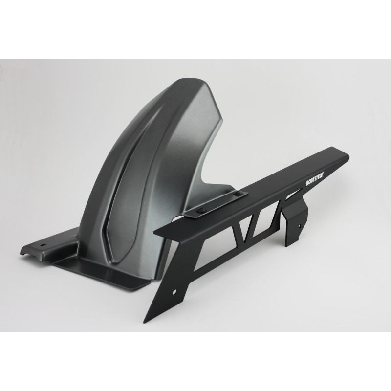 Bodystyle Hugger Achterzijde + Kettingbeschermer (alu) | Mat grijs | Honda CB750 Hornet