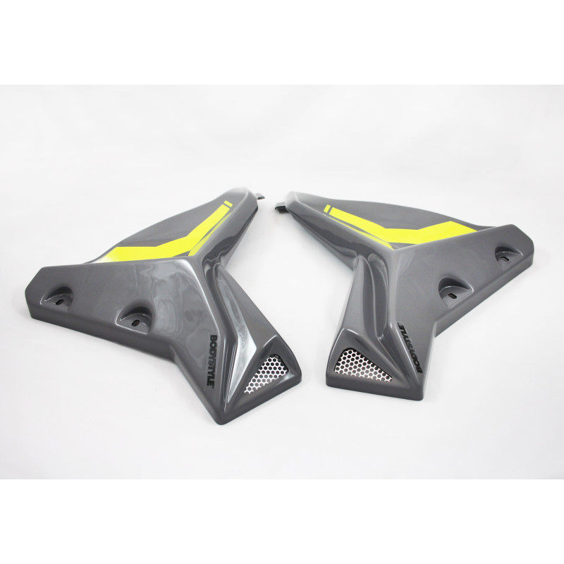Bodystyle Radiator Zij Cover | Grijs/Geel | Yamaha MT-07