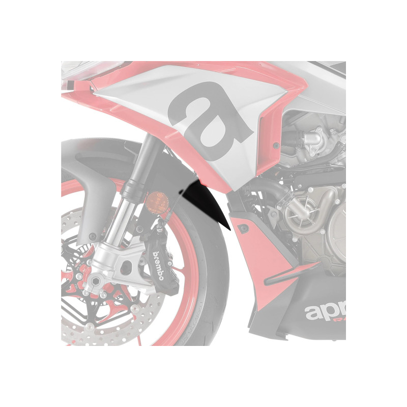 Bodystyle Spatbordverlenger Voorzijde | Mat zwart | Aprilia RS/RSV/Tuono