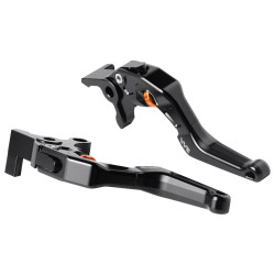 Voigt-MT Rem en Koppeling hendel Kort | Benelli Leoncino 800 - Zwart/oranje