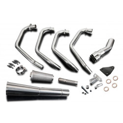 Delkevic Exhaust System 4-1 Classic Megaphone | Silver
