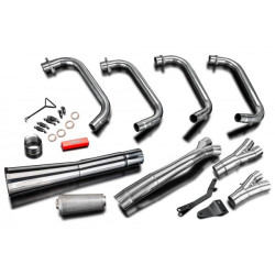 Delkevic Exhaust System 4-1 Classic Megaphone | Silver | Honda CB750F2 SevenFifty