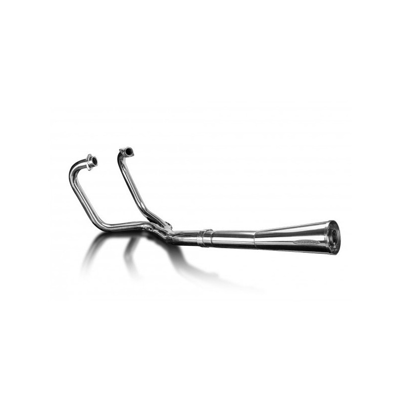 Delkevic Exhaust System 2-1 Classic Megaphone | Silver | Honda 500 CX500