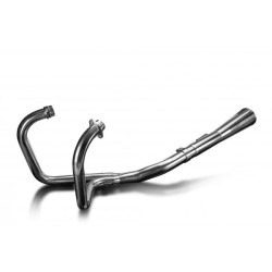 Delkevic Exhaust System 2-1 Classic Megaphone | Silver | Honda 500 CX500