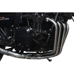 Delkevic Exhaust System 4-1 Classic Megaphone | Silver | Kawasaki 1100 GPZ/GPZ1100 Uni-Trak