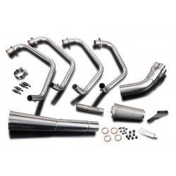 Delkevic Exhaust System 4-1 Classic Megaphone | Silver | Kawasaki GPZ1100 Uni-Trak