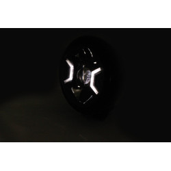 Highsider Koplamp LED 7" HD-Style TYPE2 | Zwart