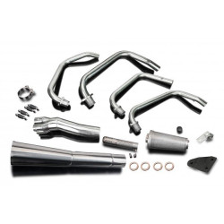 Delkevic Exhaust System 4-1 Classic Megaphone | Silver | Kawasaki Z750