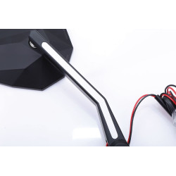 Highsider Spiegels + Positielichten LED Stealth-X3 | Zwart