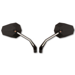 Highsider Spiegels + Knipperlichten/Positielichten LED Stealth-X4 | Zwart