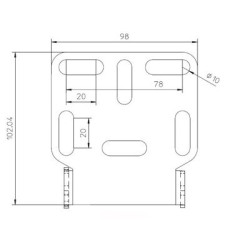 Highsider Kentekenplaathouder TYPE2 Universeel | Zwart