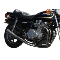 Delkevic Uitlaatsysteem 4-1 Classic Megaphone | Zilver | Kawasaki Z1000 (Oude modellen)