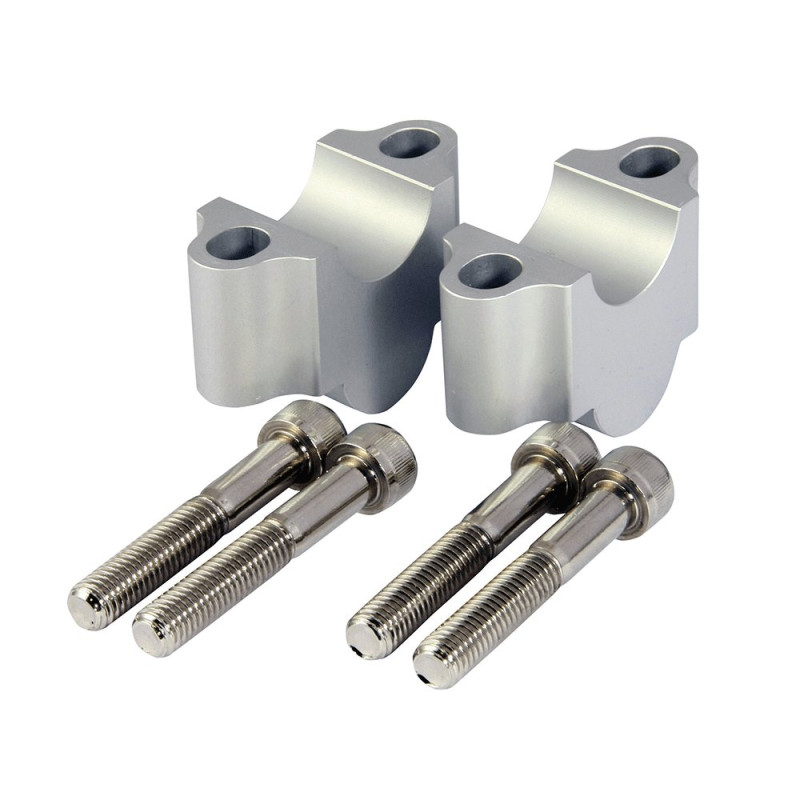 Bike-It Handlebar Risers 30mm (28.6mm FatBar) | Silver