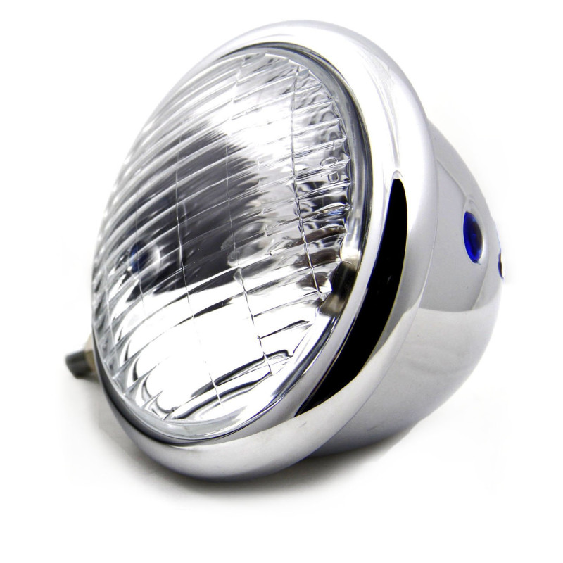 Bike-It Spotlight UK 35/35W 4,5" Bates Style | Chroom