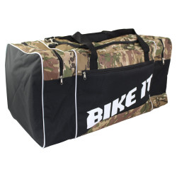 Bike-It Schoudertas Camo 128 liter | Grijs/Groen/Bruin