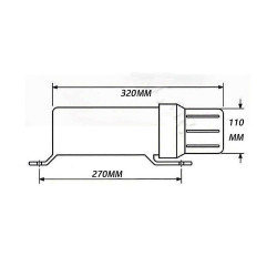 Bike-It Box voor spullen 335x80mm | Zwart