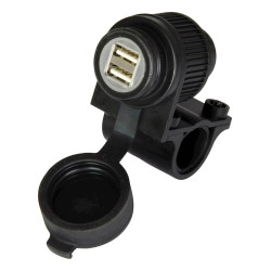 Bike-It USB Voeding Stuur Dubbel | Zwart